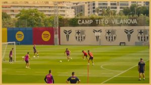 Fc Barcelona – Transition Game With Crossing And Finishing