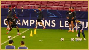 Atletico Madrid – Saq Drills With Balls & Finishing